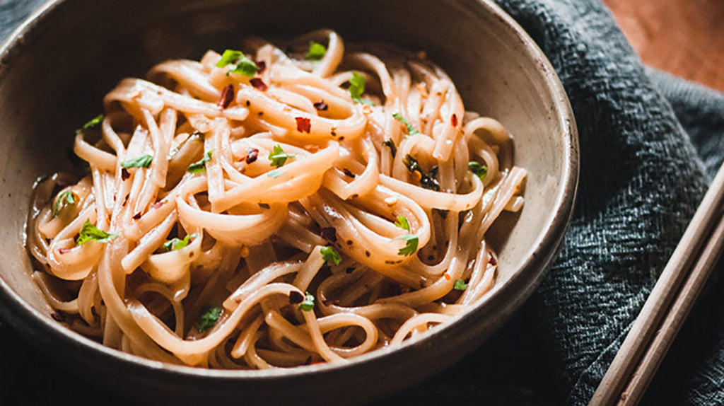 Kristen’s Instant Pot Sticky Maple Ginger Rice Noodles (Gluten-Free, Vegan)